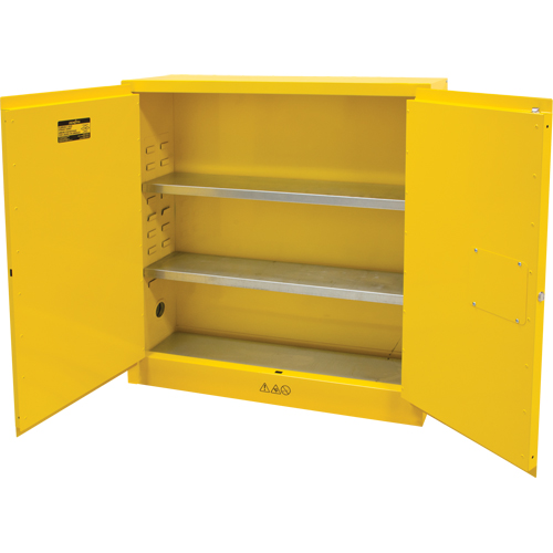 Flammable Storage Cabinet, 24 gal., 2 Door, 43" W x 44" H x 12" D Fastek