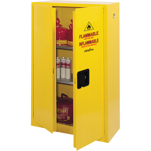 Armoire pour produits inflammables, 45 gal., 2 Porte(s), 43" La x 65" h x 18" p Fastek