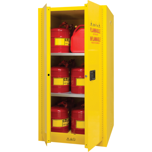 Armoire pour produits inflammables, 60 gal., 2 Porte(s), 34" La x 65" h x 34" p Fastek