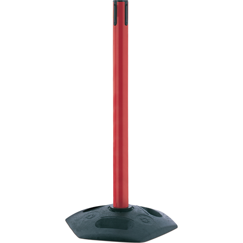 Single Line Heavy Duty Receiver Post, 38" High, Red Fastek