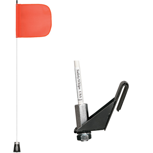 Safety Whip&reg; Light-Duty Whips, Window Mount, 5' High, Orange Fastek