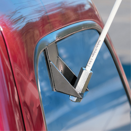 Safety Whip&reg; Light-Duty Whips, Window Mount, 5' High, Orange Fastek