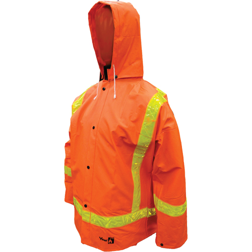 Open Road FR PVC Rain Suits, Small, Orange Fastek