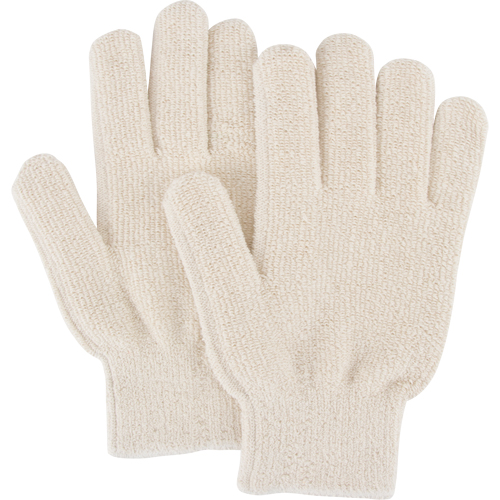 Heat-Resistant Gloves, Terry Cloth, Large, Protects Up To 212° F (100° C) Fastek