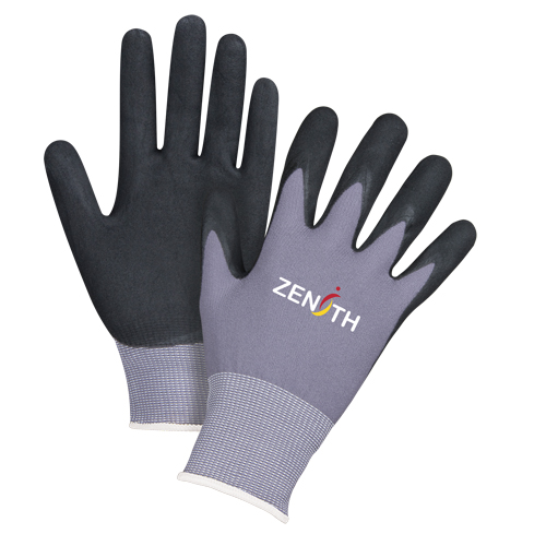 ZX-1 Premium Touchscreen Compatible Gloves, 8/Medium, Nitrile/Foam Nitrile Coating, 15 Gauge, Nylon Shell Fastek