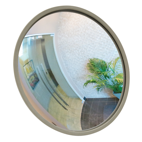 Convex Mirror with Bracket, Indoor/Outdoor, 12" Diameter Fastek