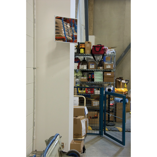 Flat Mirror, 12" H x 12" W, Framed Fastek