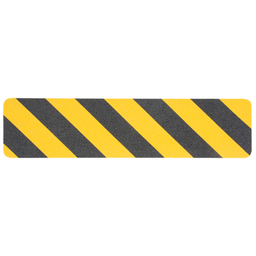 Premium Anti-Skid Tape, 6" x 24", Black & Yellow Fastek