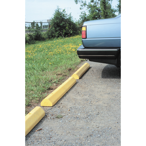 Car Stops, Plastic, 6' L, Yellow Fastek