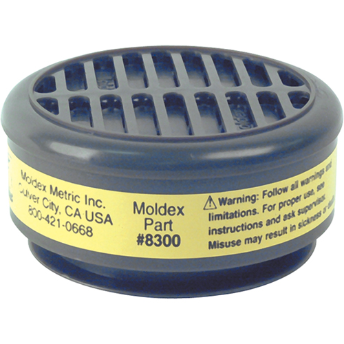 8000 Series Replacement Cartridges, Gas/Vapour Cartridge, Organic Vapour/Acid Gas Fastek