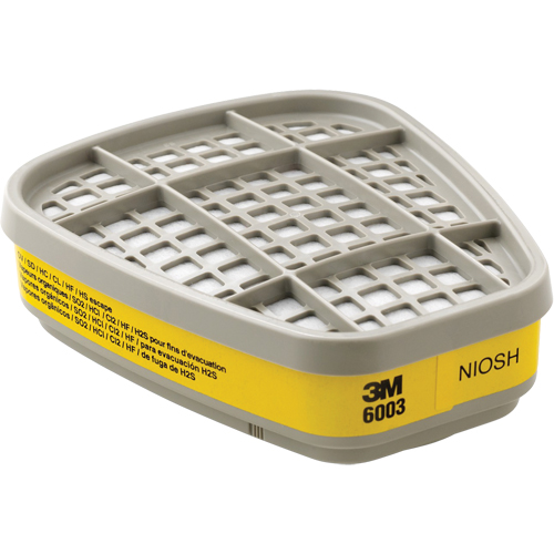 Cartouches pour respirateur s&eacute;rie 6000, Cartouche gaz/vapeur, Vapeurs organiques/Gaz acides Fastek