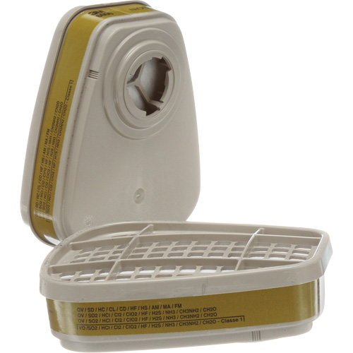 6000 Series Respirator Cartridges, Gas/Vapour Cartridge, Multi-Gas/Vapour Fastek