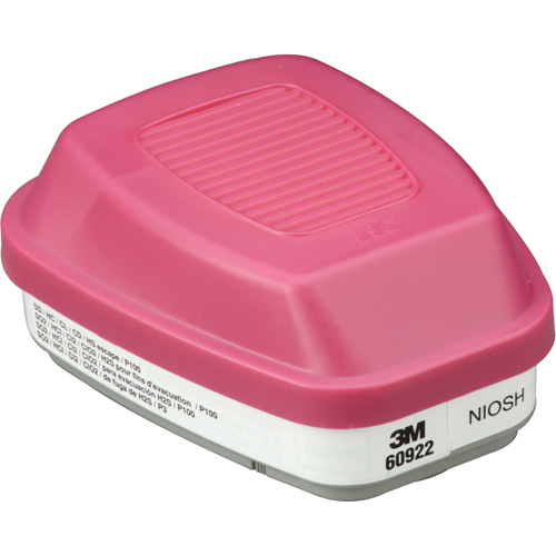 6000 Series Respirator Cartridges, Gas/Vapour Cartridge, Acid Gas/P100 Fastek