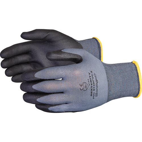 Gants enduits Dexterity, 9/Grand, R&ecirc;vetement PVC, Calibre 13, Enveloppe en Nylon Fastek
