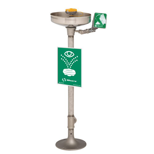 Axion&reg; Eye/Face Wash Station, Pedestal Installation, Stainless Steel Bowl Fastek