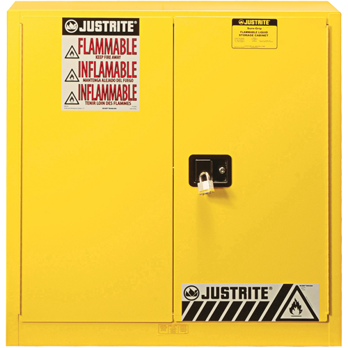 Sure-Grip&reg; EX Flammable Safety Cabinet, 30 gal., 2 Door, 36" W x 35" H x 24" D Fastek
