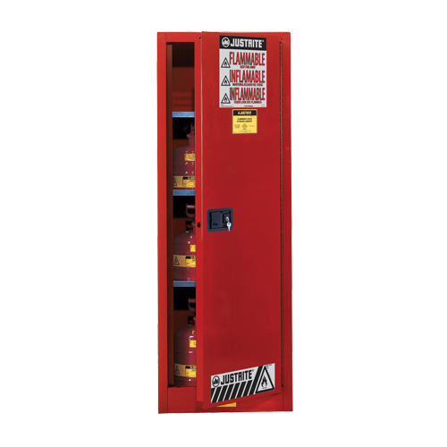 Sure-Grip&reg; EX Slimline Flammable Safety Cabinet, 22 gal., 3 Shelves Fastek