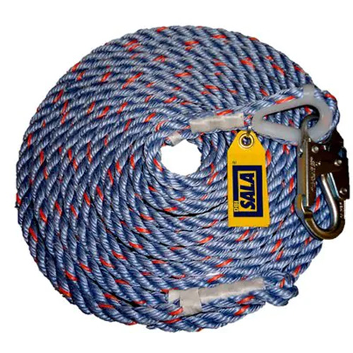 Corde de sauvetage avec mousqueton DBI-SALA, Polyester/Polypropyl&egrave;ne Fastek