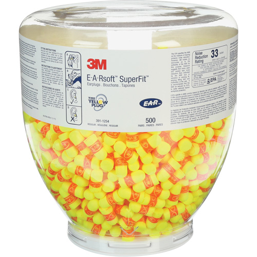 Refill E-A-Rsoft SuperFit One Touch Earplugs, Bulk - Canister Fastek