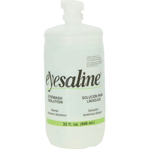 Saline Eyewash Bottles, Full Bottle, 32 oz. Fastek