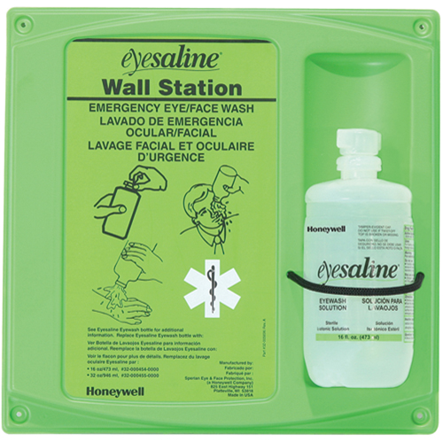 Support mural pour solution saline de douche oculaire, Simple Fastek