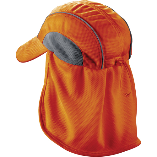 Chill-Its&reg; 6650 Cooling Hats with Neck Shades, Hi-Vis Orange Fastek