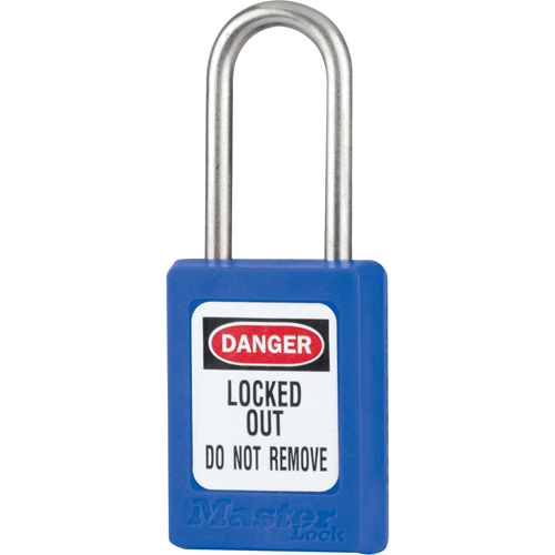 S31 Zenex Safety Padlock, Blue, Keyed Different, Thermoplastic, 1-3/8" Width Fastek