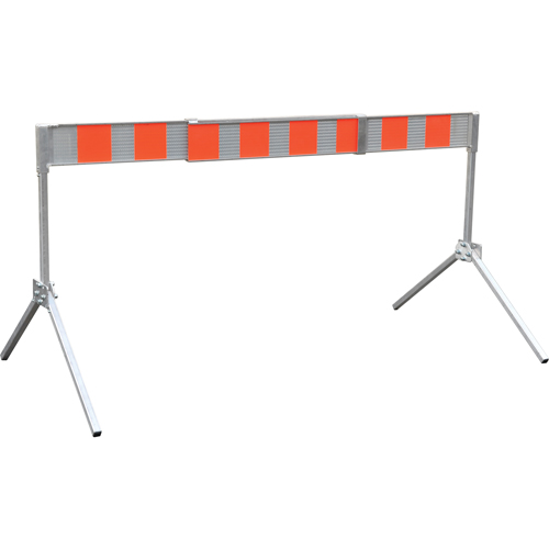 Street Barricade, A-Frame, 6' L x 5-1/2" H, Orange/White Fastek