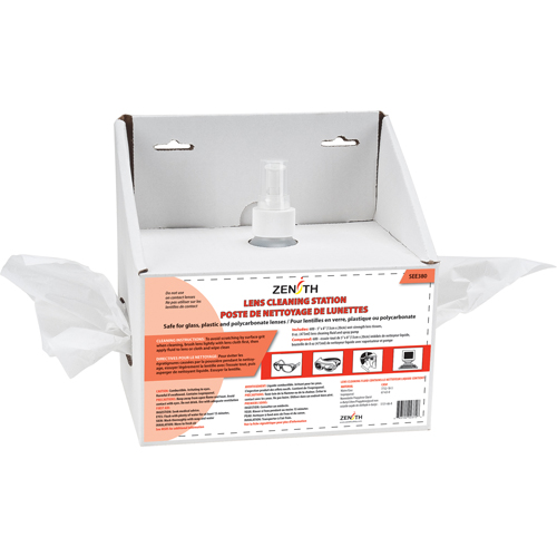 Disposable Lens Cleaning Station, Cardboard, 8" L x 4" D x 8" H Fastek