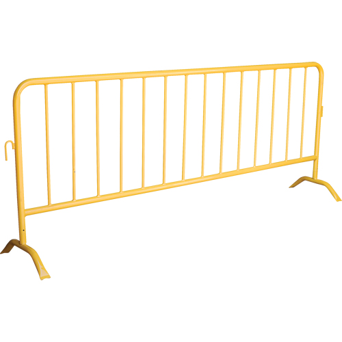 Portable Barrier, Interlocking, 102" L x 40" H, Yellow Fastek