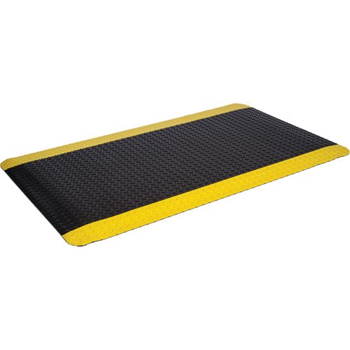 WD Deck Plate Mats, Diamond, 4' x 4' x 5/8", Black/Yellow, Sponge Fastek