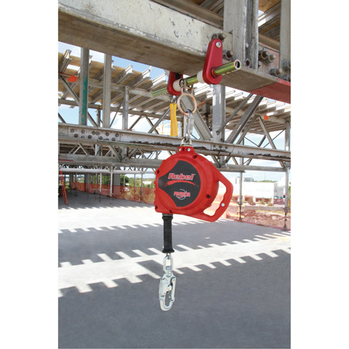 Rebel Self Retracting Lifeline, 33', Galvanized Steel, Swivel Fastek