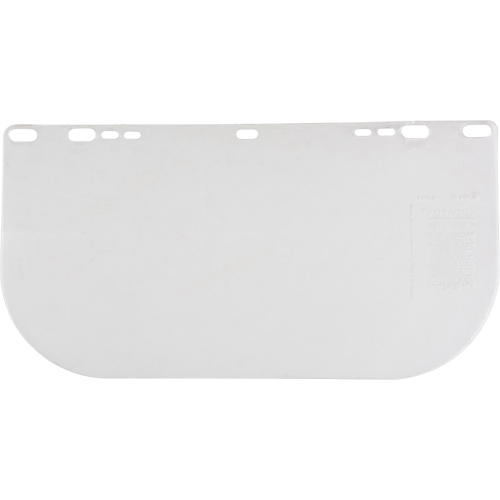 F20 Clear Flat Faceshield, Polycarbonate, Clear Tint Fastek