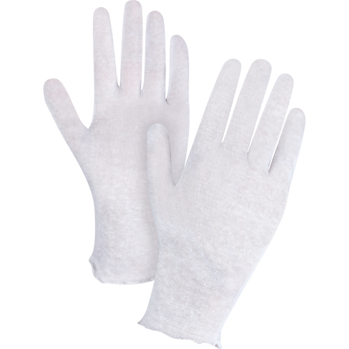 Lightweight Inspection Gloves, Poly/Cotton, Unhemmed Cuff, Men's Fastek