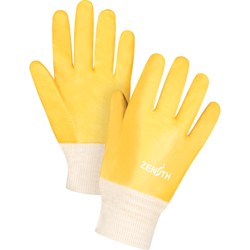 Gants &agrave; fini rugueux et r&eacute;sistants aux produits chimiques, Taille 9, 10" lo, PVC, Doublure en Interlock, 47-mil Fastek