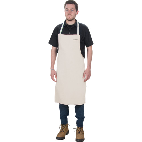 Apron, Cotton, 36" L x 29" W, Natural Fastek