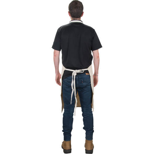 Apron, Cotton, 36" L x 29" W, Natural Fastek