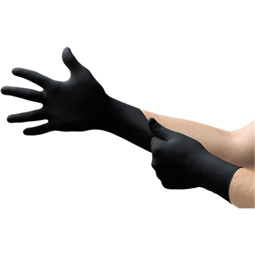 MidKnight&reg; Exam Gloves, X-Large, Nitrile, 4.7-mil, Powder-Free, Black, Class 2 Fastek