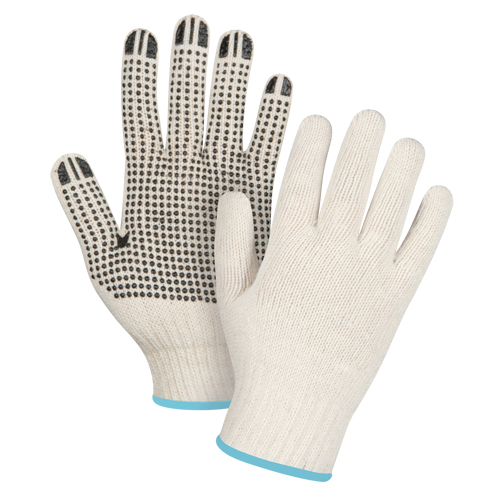 Heavyweight Dotted String Knit Gloves, Poly/Cotton, Single Sided, 7 Gauge, X-Large Fastek
