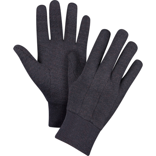 Gants de jersey, Grand, Brun, Non doubl&eacute;, Poignet en tricot Fastek