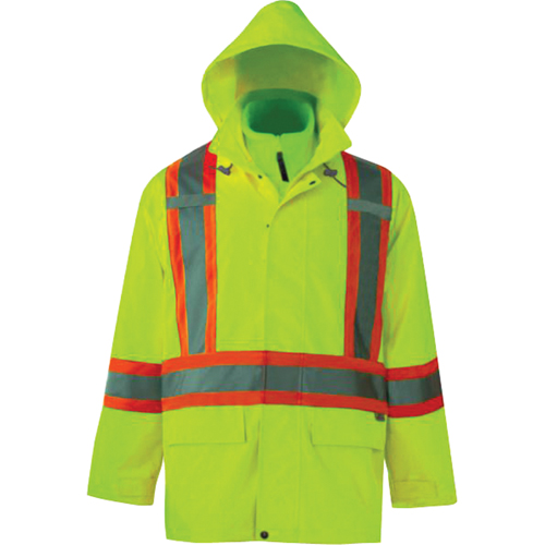Vestes de s&eacute;curit&eacute; 3 en 1 Journeyman, Polyester, Jaune lime haute visibilit&eacute;, Petit Fastek
