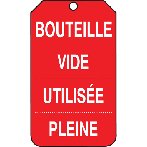 &eacute;tiquettes de s&eacute;curit&eacute; d'inspection et de contr&ocirc;le de l'&eacute;tat de l'&eacute;quipement, Papier cartonn&eacute;, 3-3/8" la x 5-7/8" h, Français Fastek