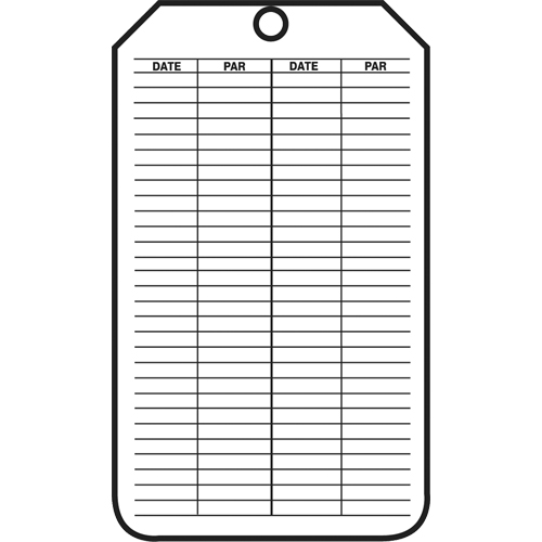 &eacute;tiquettes de s&eacute;curit&eacute; d'inspection et de contr&ocirc;le de l'&eacute;tat de l'&eacute;quipement, Papier cartonn&eacute;, 3-1/8" la x 5-7/8" h, Français Fastek
