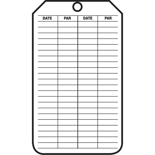 &eacute;tiquettes de s&eacute;curit&eacute; d'inspection et de contr&ocirc;le de l'&eacute;tat de l'&eacute;quipement, Papier cartonn&eacute;, 3-1/8" la x 5-7/8" h, Français Fastek