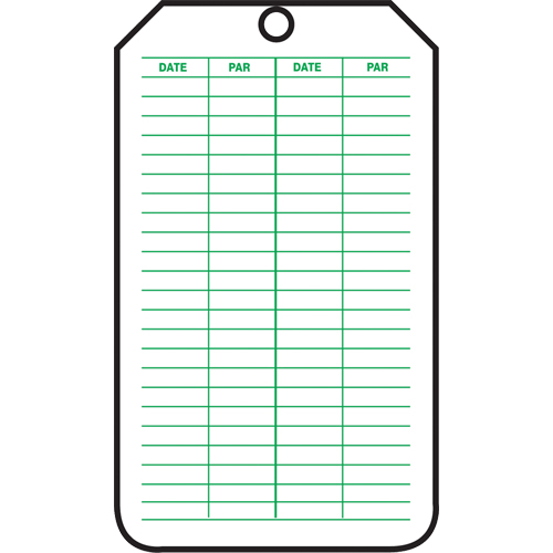 &eacute;tiquettes de s&eacute;curit&eacute; d'inspection et de contr&ocirc;le de l'&eacute;tat de l'&eacute;quipement, Papier cartonn&eacute;, 3-1/8" la x 5-7/8" h, Français Fastek