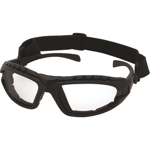 Lunettes de s&eacute;curit&eacute; &agrave; monture noire Dustdevil, Lentille Transparent, Antibu&eacute;e/Anti-&eacute;gratignures, ANSI Z87+/R&eacute;pond ou surpasse la norme CSA Z94.3 Fastek