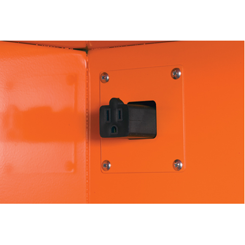 Emergency Preparedness Storage Cabinets, Steel, 4 Shelves, 65" H x 43" W x 18" D, Orange Fastek
