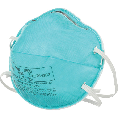 Respirateur 1860 contre les particules pour les soins de la sant&eacute;, N95, Certifi&eacute; NIOSH Fastek