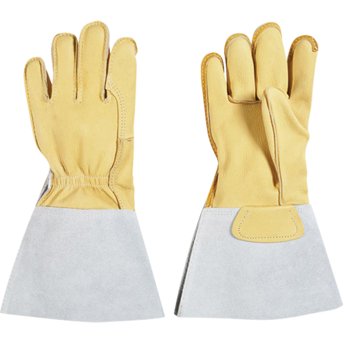 Gants pour monteur de lignes, Grand, Paume en Cuir fleur de vache, Doublure en Coton Fastek