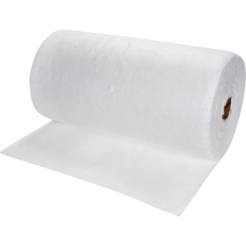 Premium Meltblown Sorbent Rolls, Heavyweight, 150' L x 30" W, 50 gal. Absorbancy Fastek